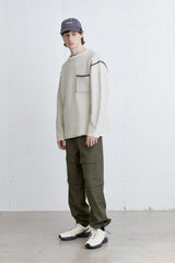 CONTRAST TRIM SWEATER