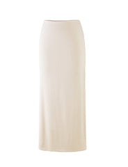 KAROLINA JERSEY SKIRT - WHITE : OFF WHITE : IVORY