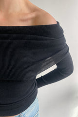 LONG SLEEVE OFF THE SHOULDER TOP