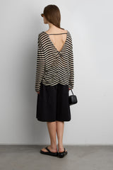 OVERSIZED STRIPED LONG SLEEVE TOP