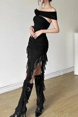 Tassel Detail Halter Slim Fit Elegant Mini Dress