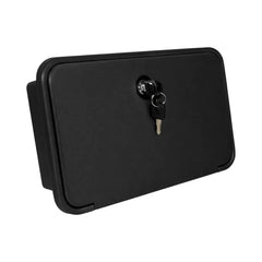 black exterior shower box for campervan outdoor shower setups