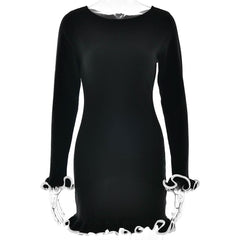 Long sleeve ruffle mini dress  | Festival Outfits Women