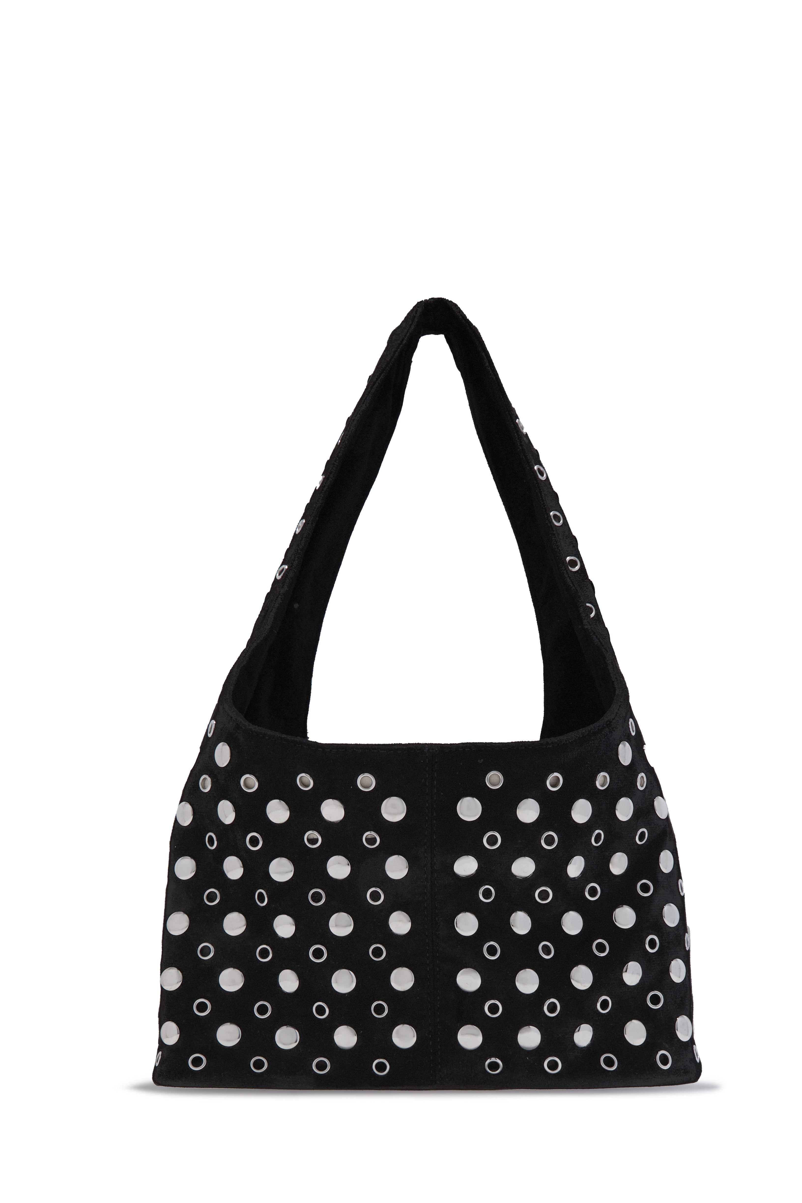 Raya Studded Shoulder Bag - Black