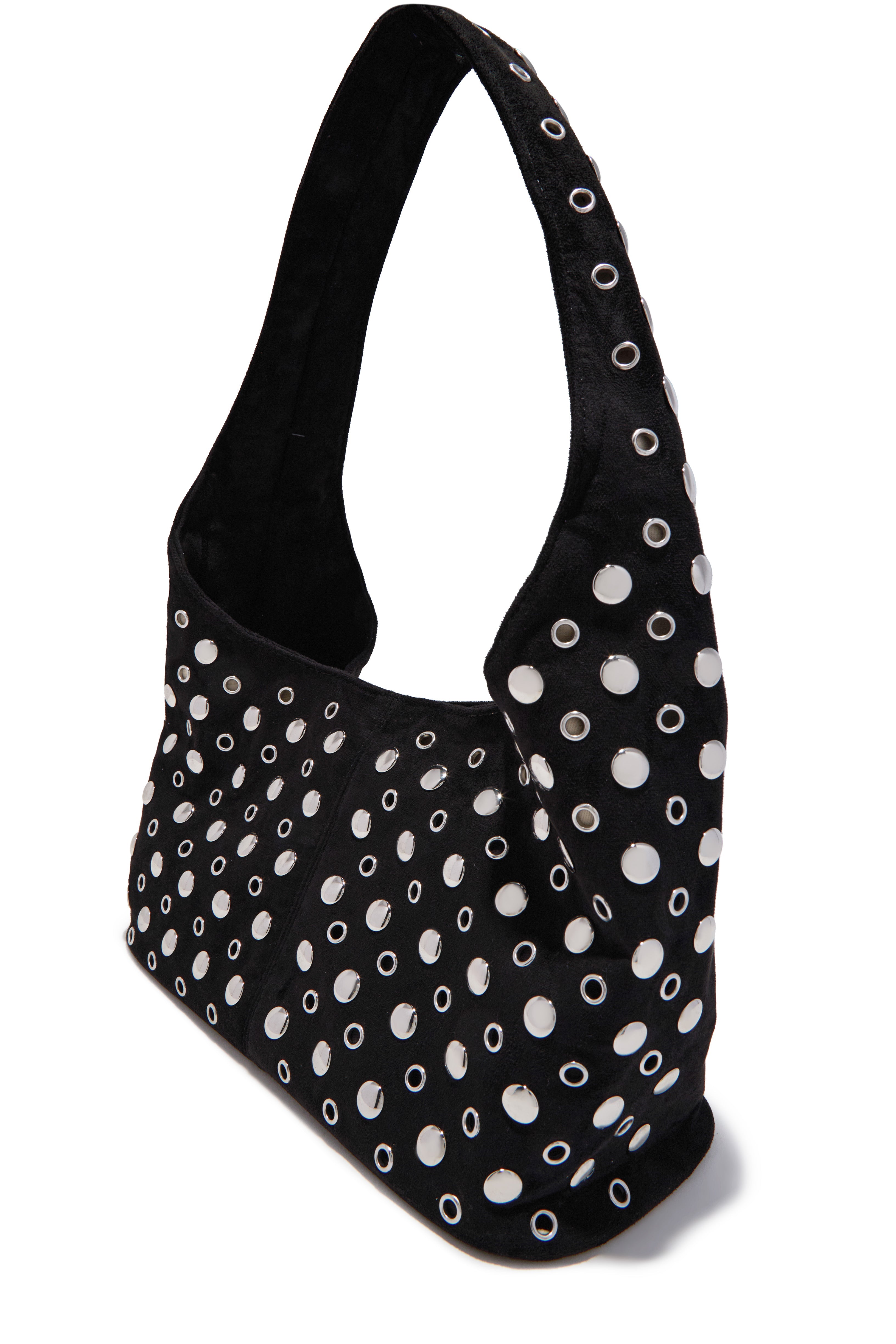 Raya Studded Shoulder Bag - Black