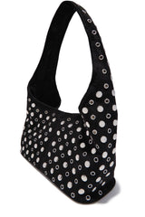 Raya Studded Shoulder Bag - Black