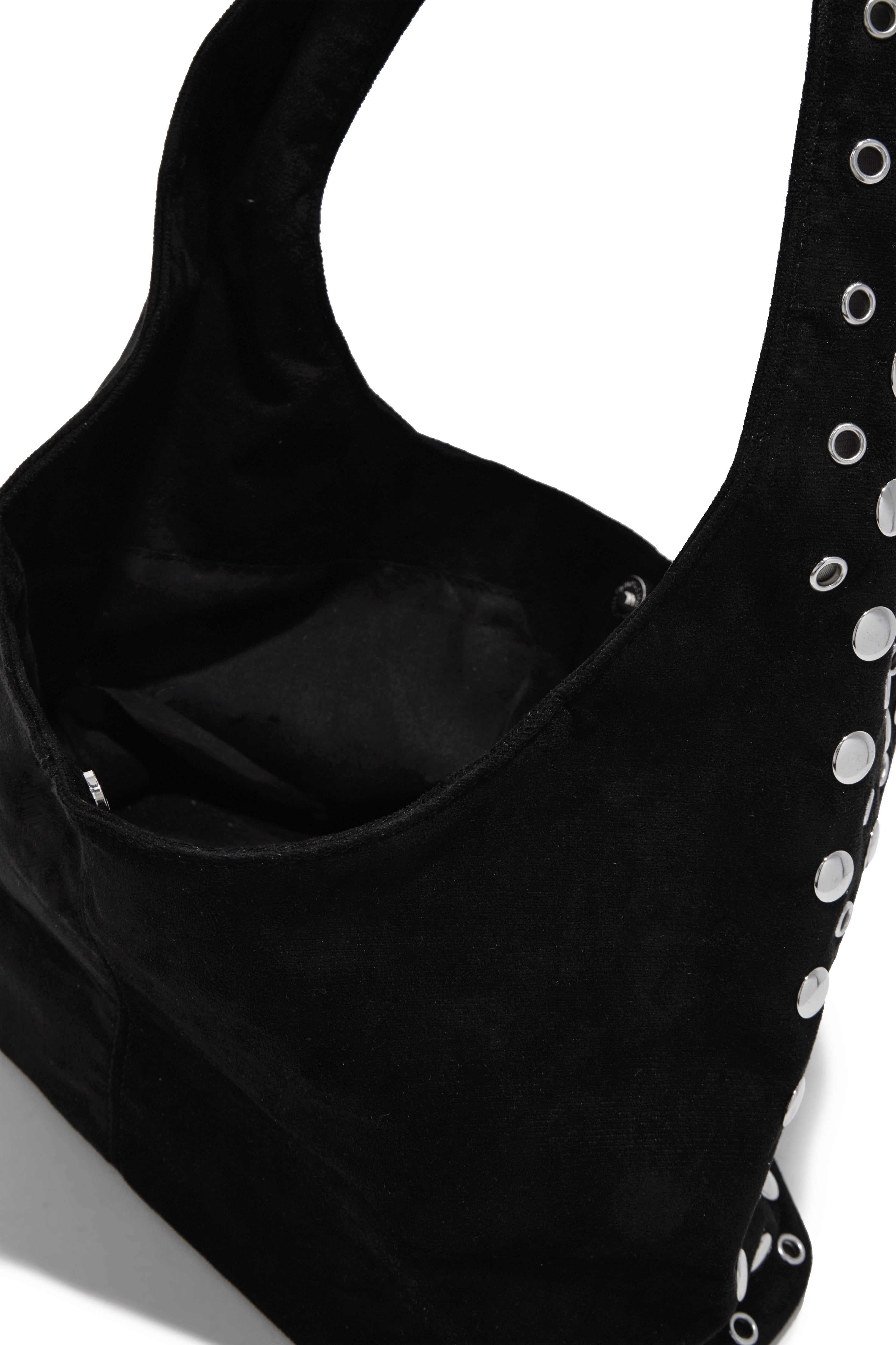 Raya Studded Shoulder Bag - Black