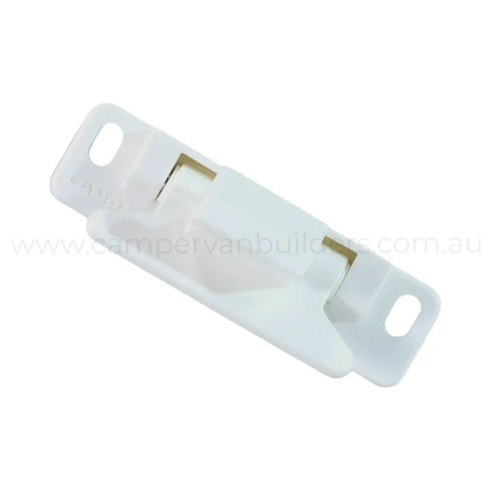 White overhead cupboard locking van latch for caravan, rv, and campervan cabinets