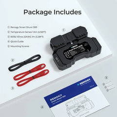 renogy 300a battery shunt for accurate dc system current measurement