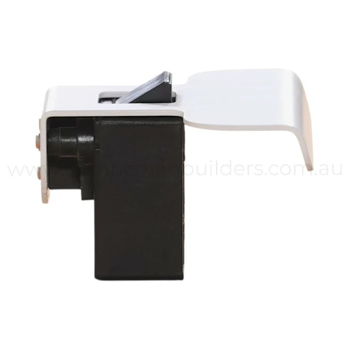 100mm matte white locking latch for campervan cabinets and compartments