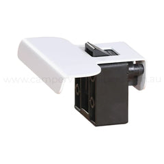 Caravan matte white ROKR locking latch for secure cupboard closures