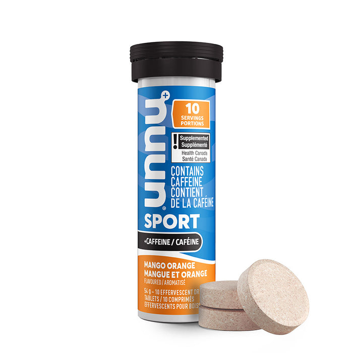 Nuun, Sport with Caffeine, Drink Mix, Orange/Mango, Box of 8, 10 servings, 8pcs