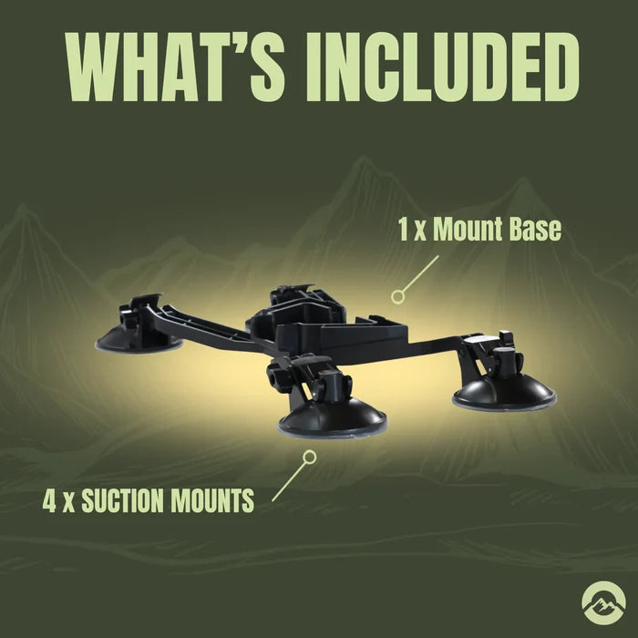 Marine ready Starlink Mini suction mount for temporary outdoor installations