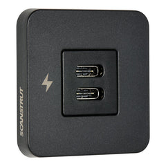 tile dual usb c interior charging socket with black bezel