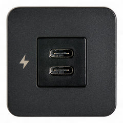 black bezel dual usb c charger for campervans