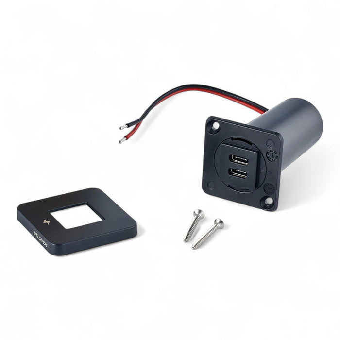caravan dual usb c interior charger black