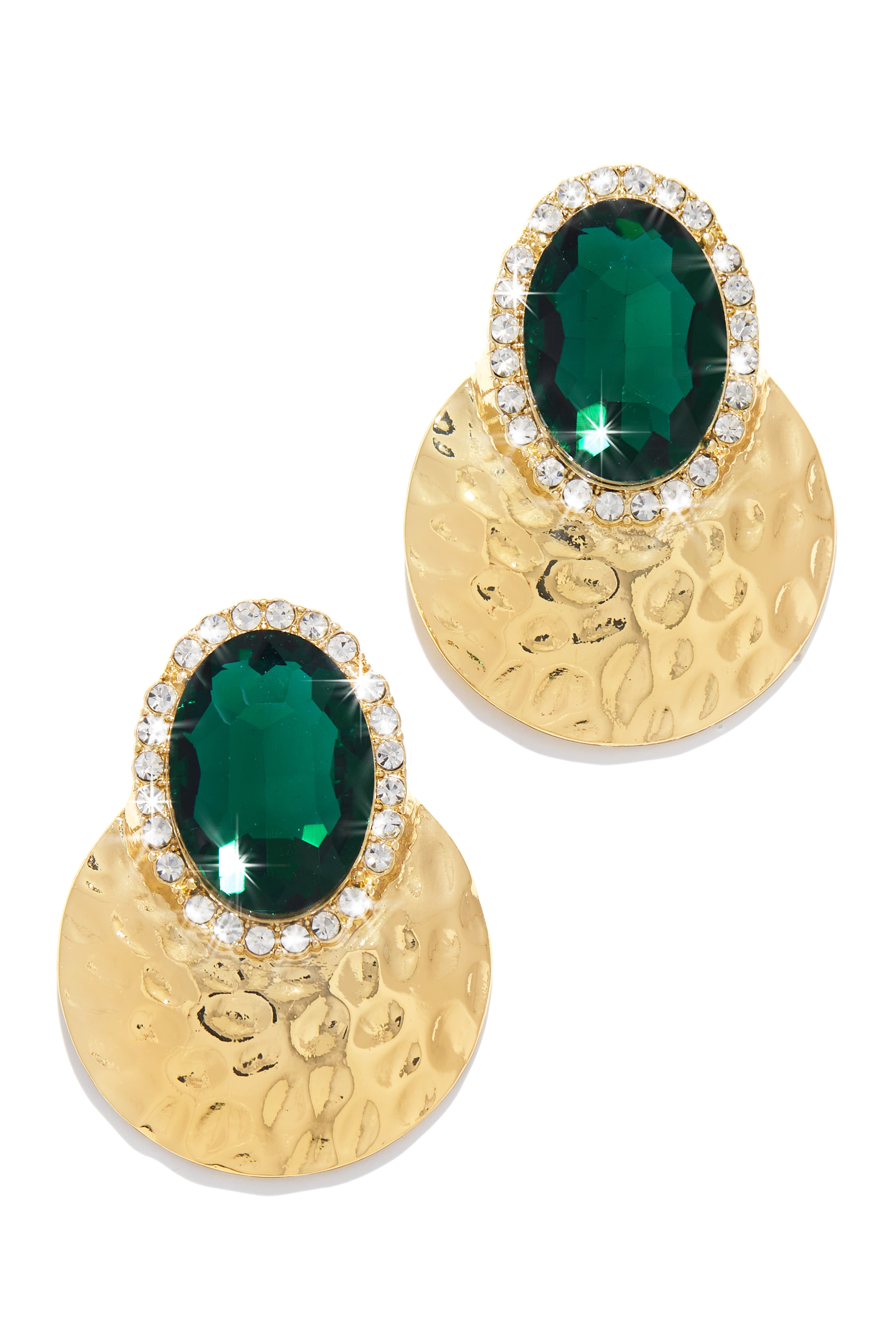 Weekend Gala Stone Embellished Earring - Fuchsia