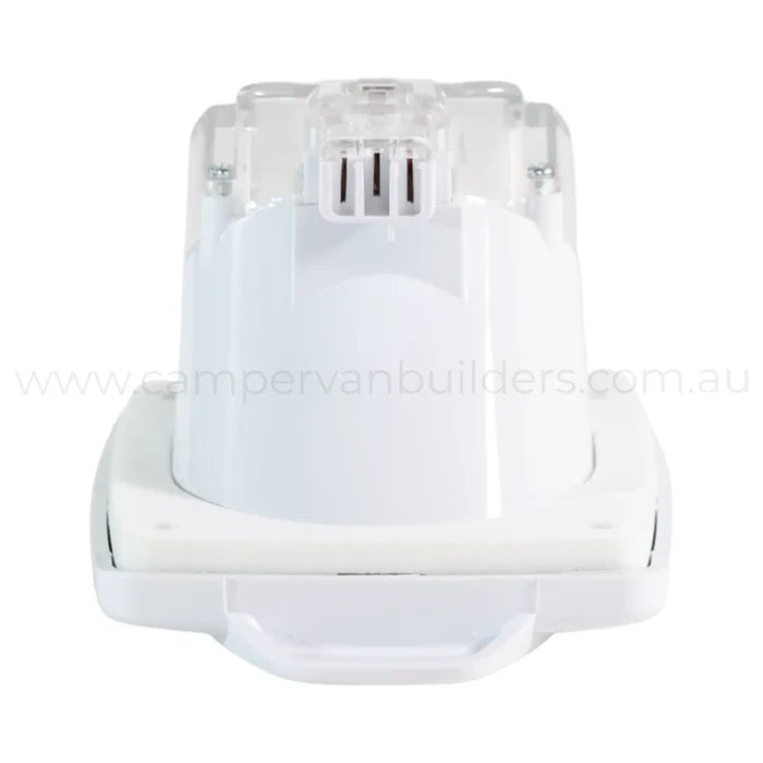 caravan 15a 240v white inlet socket for shore power leads and onboard mains systems