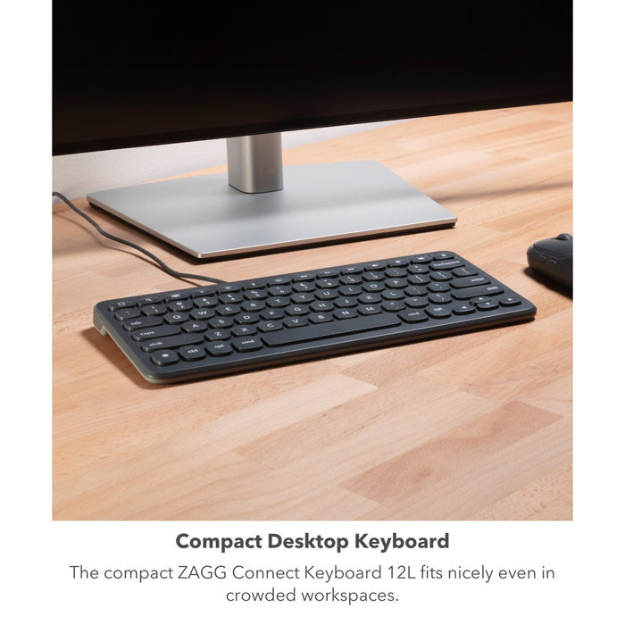 ZAGG Connect Wired 12-Inch Keyboard Lightning - Grey (ZAGG-103211038)